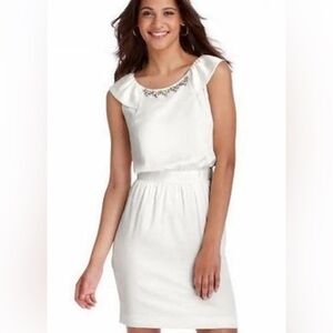 LOFT White Cap Sleeve Mini Dress